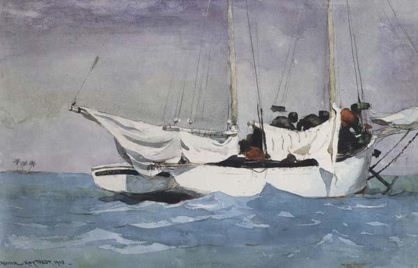 Key West:Hauling Anchor (mk44), Winslow Homer